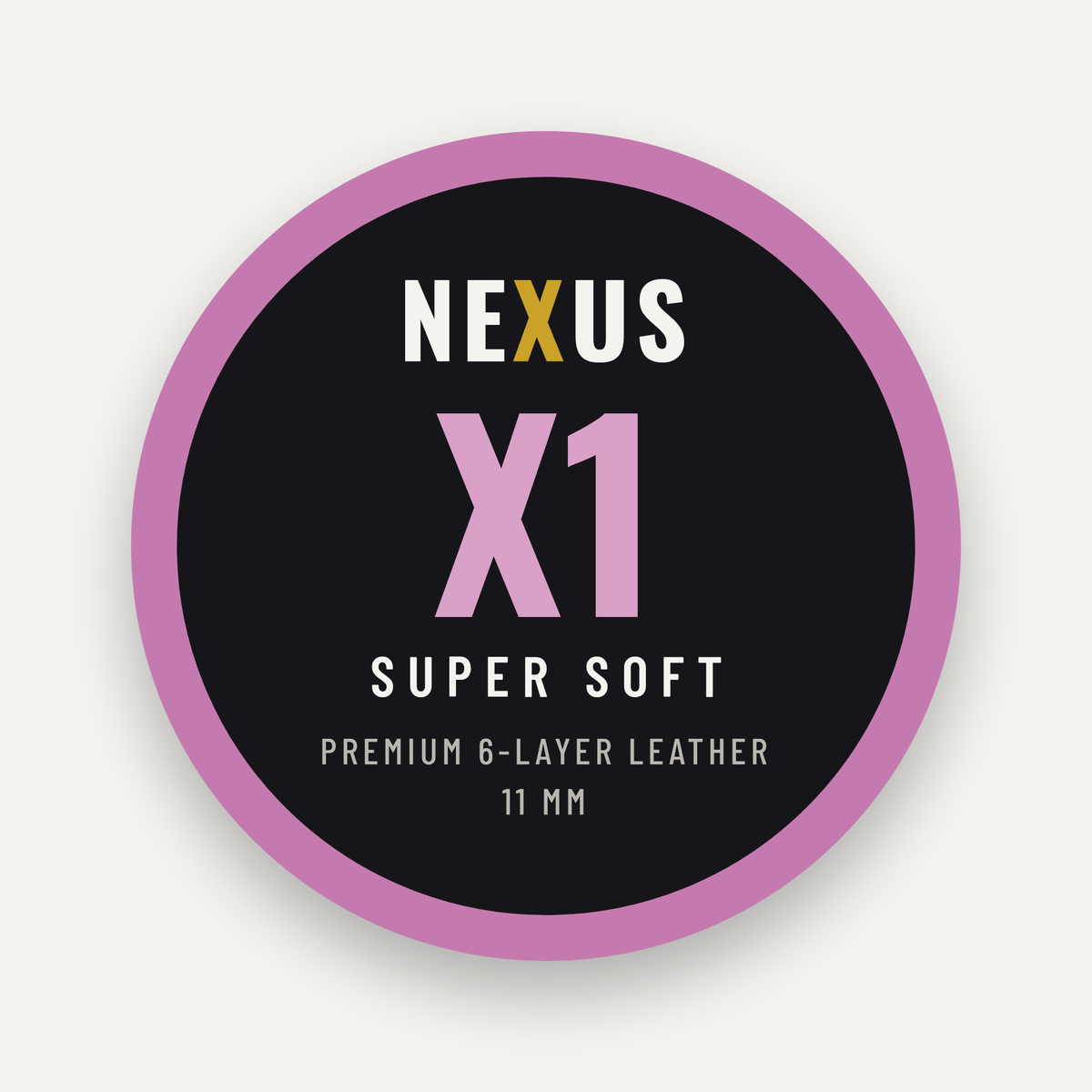 NEXUS X1 Super Soft cue tip tin lid with orchid pink rim