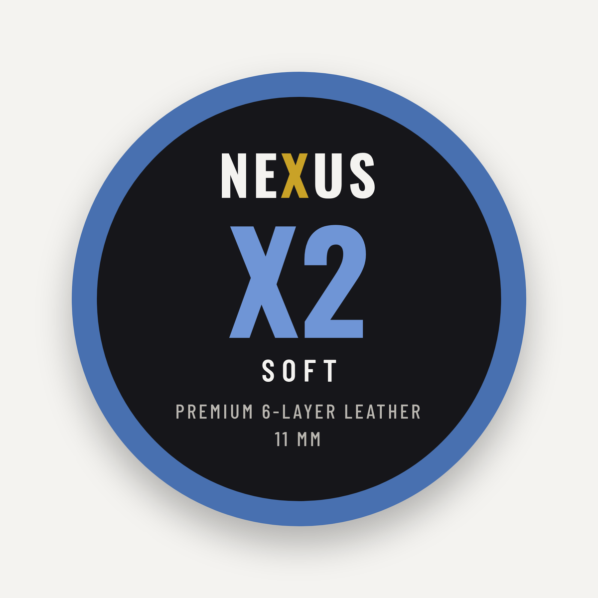 NEXUS X2 Soft cue tip tin lid with mid blue rim